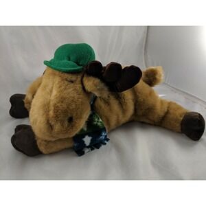 Chosun Moose Deer Elk Plush 16 Inch Green Hat Stuffed Animal toy